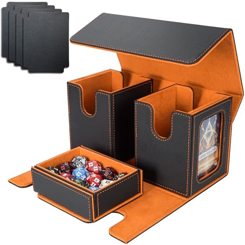MTG Commander Deck Box - 3-in-1 Card Storage Organizer for 200 Cards