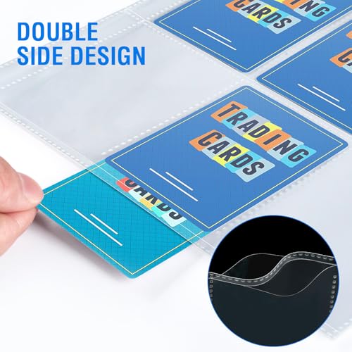 Sooez Trading Card Sleeves for Binder, Double Sided Holder, 36 Pack