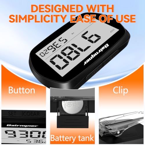 3D Step Counter Pedometer with Clock and Clip Lanyard - Black
