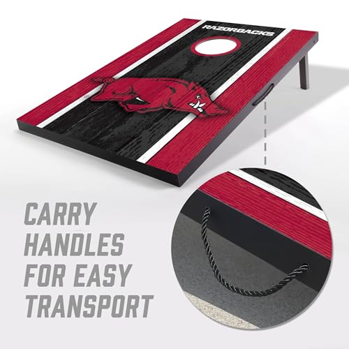 Portable Cornhole Game Set - 2' x 3' with Arkansas Razorbacks Logo