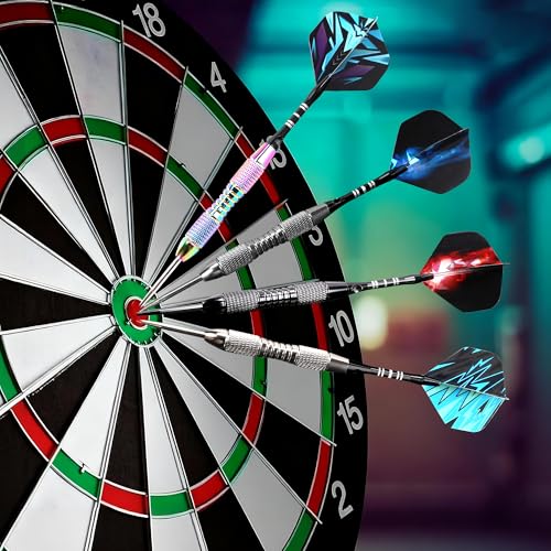 WINSDART Multicolor 3-Darts Steel Tip Set 22g with Gift Box - Practice & Tournament Darts