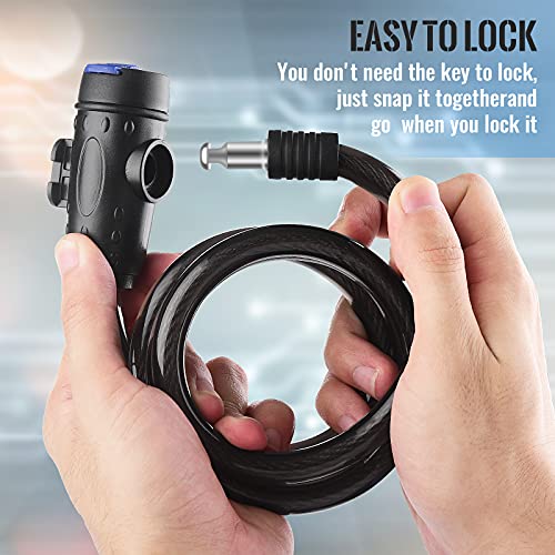4ft Bike Cable Lock - 1/2 Inch Thick with 2 Keys