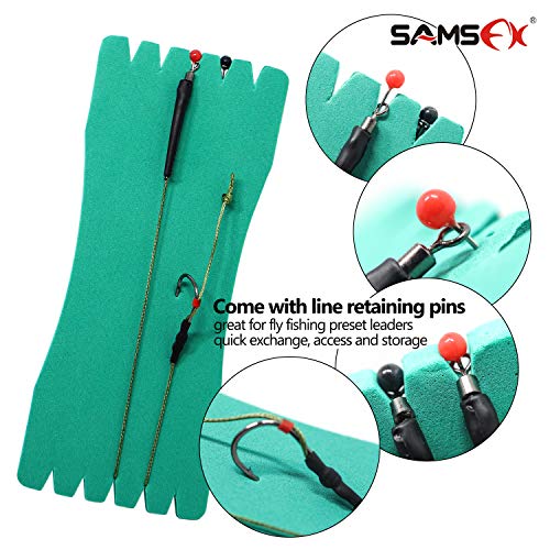 Fishing Leader Line Holder Foam Board - 14 x 6cm, Pack of 10 with Pins