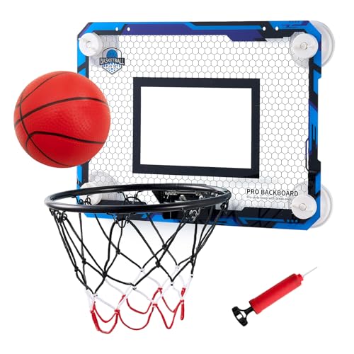 Mini Indoor Basketball Hoop with Suction Cup - Blue Ordinary