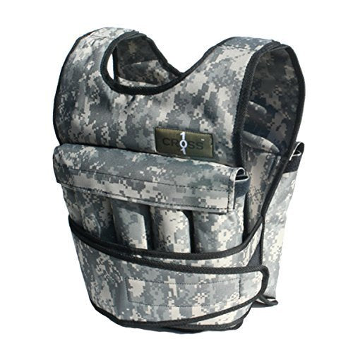 Cross101 Camouflage Adjustable Weighted Vest Without Shoulder Pads (40)