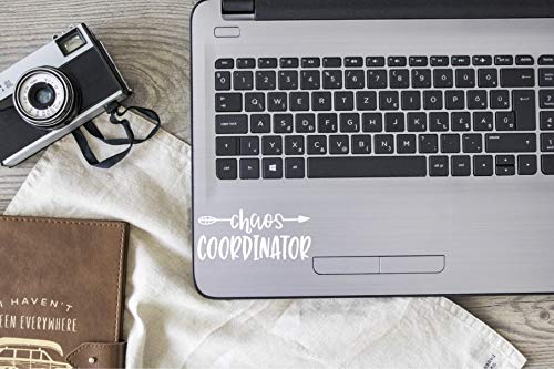 Chaos Coordinator Vinyl Decal - White 4.5 x 2.0 inch