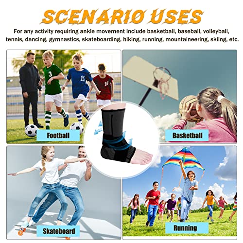 Kids Ankle Brace Compression Support - Black, X-Small