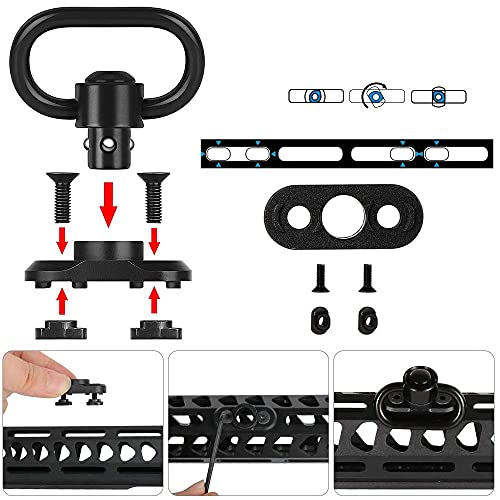 QD Sling Swivel Mount - Heavy Duty 1.25" Quick Detach for 2-Point Sling - 1PCS