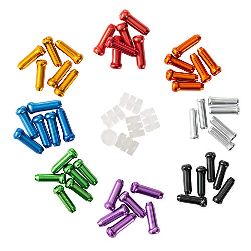 Bicycle Cable End Caps & O-Ring Frame Protectors - 54 Piece Set, Multi-coloured