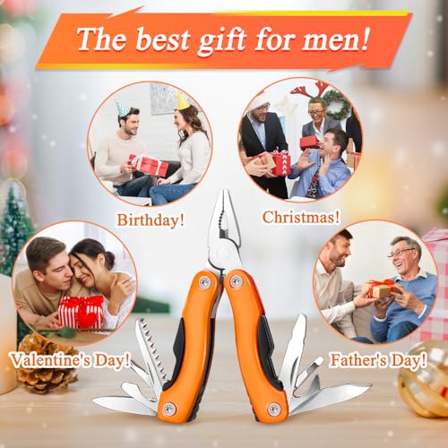 14-in-1 Mini Multitool Pliers - Stainless Steel Pocket Tool for EDC & Camping