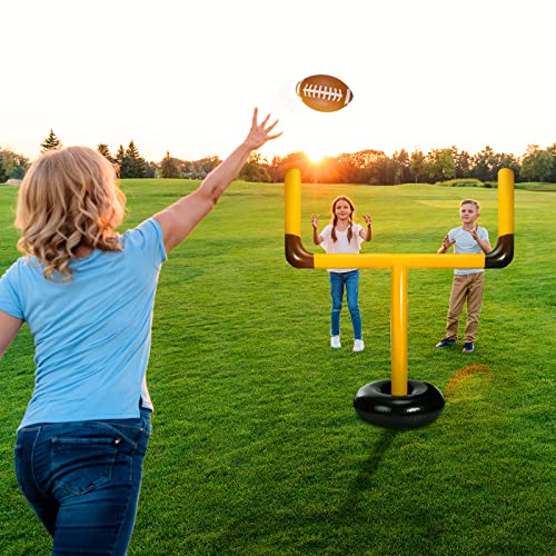 Inflatable Jumbo Football Goal Post Set - Yellow & Black