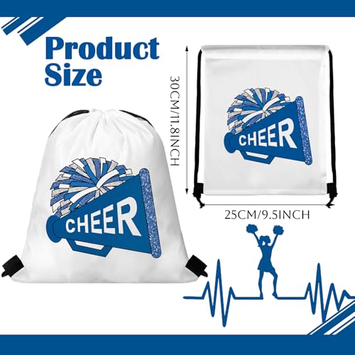 Kacctyen Blue Cheer Drawstring Backpack Pack of 24 – Team Gift, Sports & Activewear
