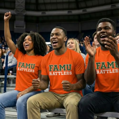 Florida A&M Rattlers Team Logo Tee - Unisex Orange Medium Shirt
