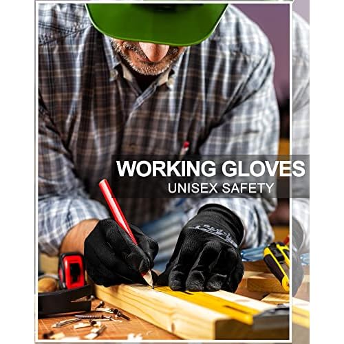 Nuogo 48 Pairs Gardening Gloves for Men Women Rubber Coated Safety Work Gloves Bulk for Gardening Construction Work