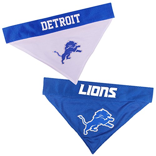 NFL Dog Bandana - Detroit Lions Reversible Pet Bandana, Small/Medium