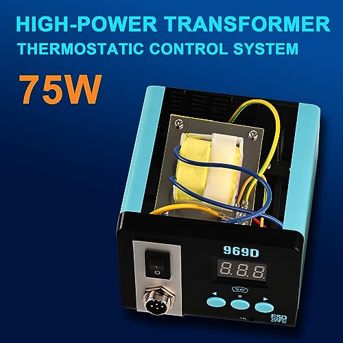 75W Soldering Station, LAKIX Digital Soldering Iron Kit with Precise Heat Control (122¢µ to 896¢µ), ¡ÆC/¨¬F Conversion, Auto Sleep & Calibration Support for Home Appliance and DIY Repairs
