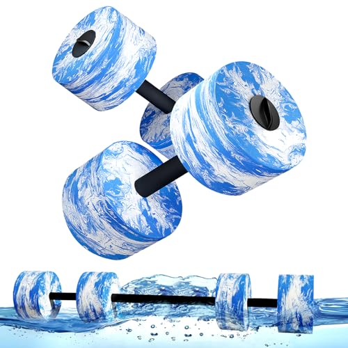 3-in-1 Aquatic Exercise Dumbbells - Adjustable Water Weights - Blue