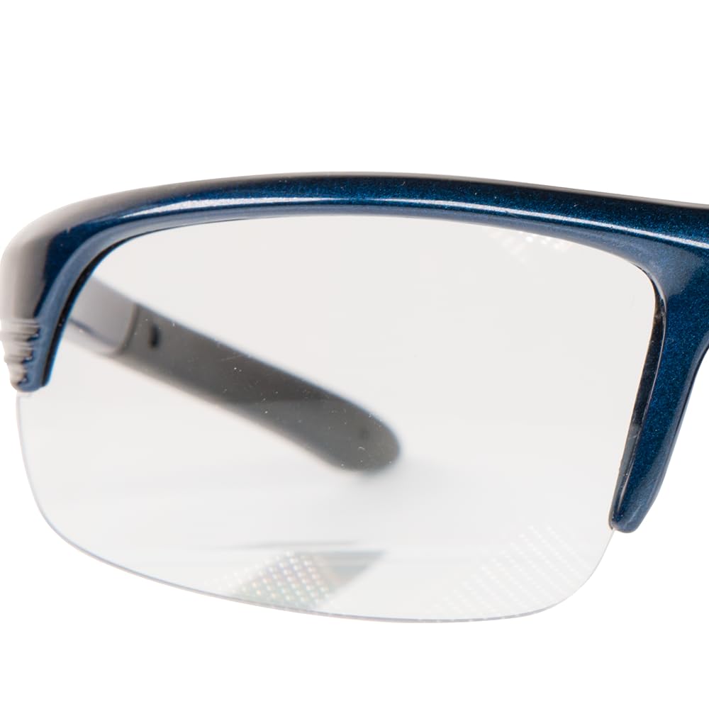 Smith & Wesson Corporal Half Frame Shooting Glasses with No-Slip Rubber, Impact Resistance and Storage Bag for Shooting, Working and Everyday Use