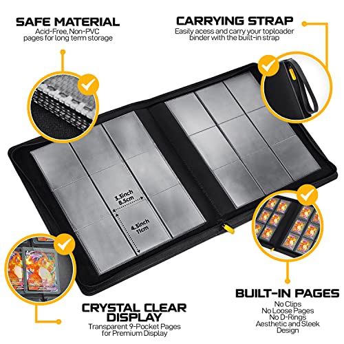 Top Load Card Binder for 252 Cards - Includes 20 Premium Cases
