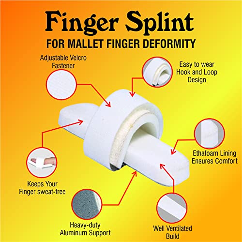 Mallet Finger Splint - Adjustable Trigger Finger Brace for Pain Relief