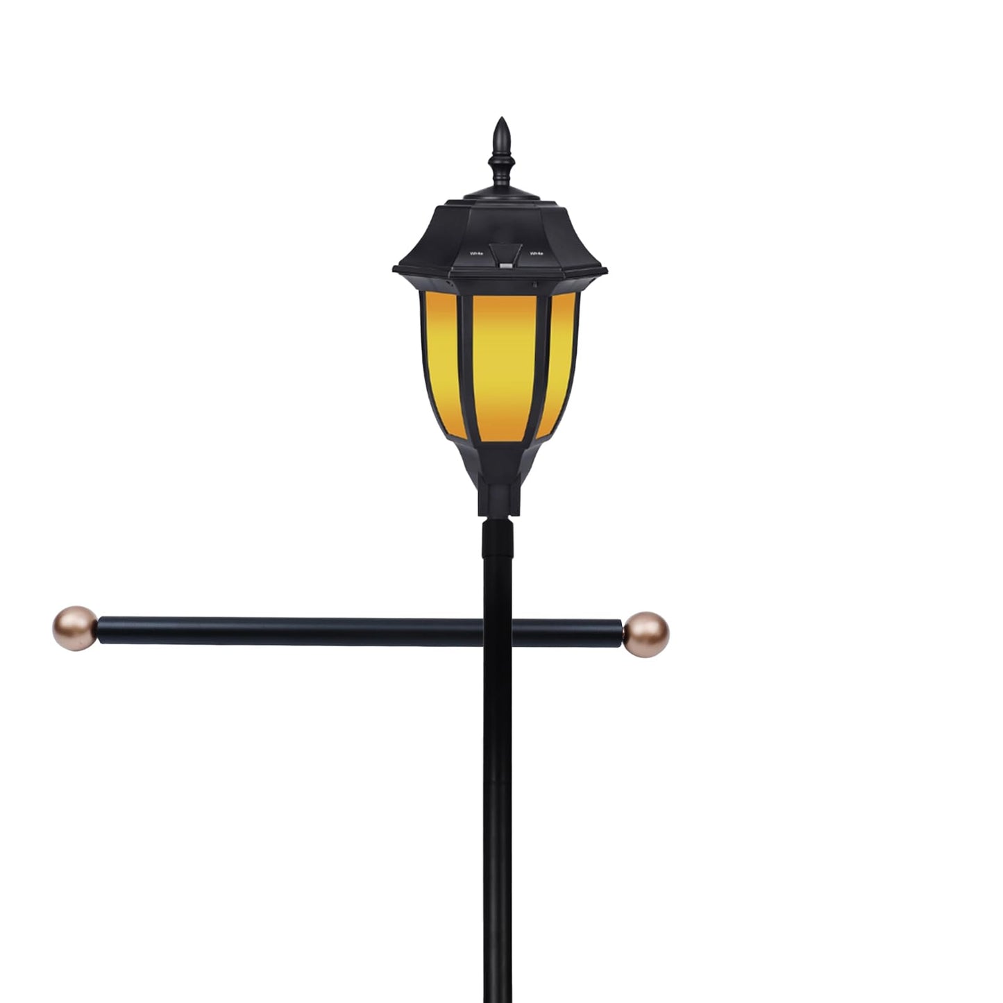 Geesatis 1Pcs Lamp Post Cross Arm Ladder Rest,Cross Arm Replacement for Outdoor Lamp Posts Pole Light,Small Bronze Ball Cross arm Handle Replacement