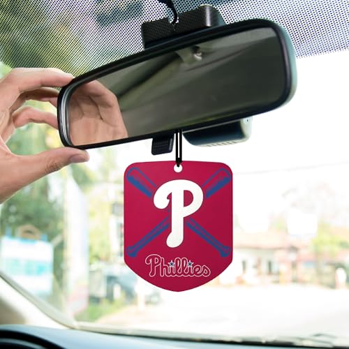 Philadelphia Phillies Car Air Freshener - 2 Pack, Black Ice Scent