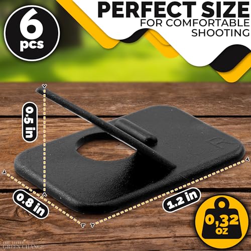 6-Pack Adhesive Arrow Rests for Recurve Bow - 1.2"x0.8"