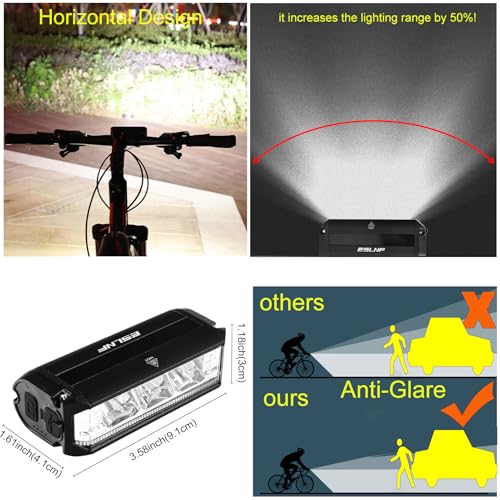 Bright Bike Light Set for Night Riding,LED Bicycle High Beam Low