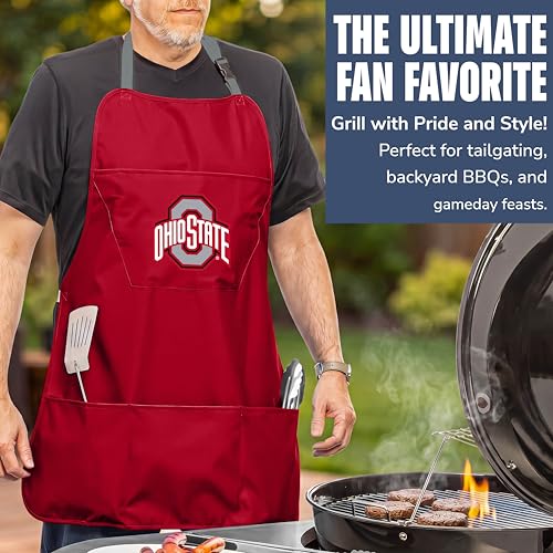NCAA Cooking Grill Apron for Men & Women - Ohio State University