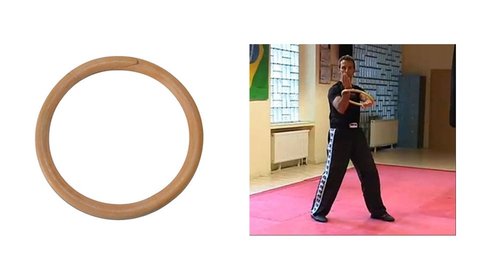 HYFAN Training Ring for Wing Chun Kung Fu Sticky Hand Strength Physical Exercise Rattan Ring for Tai Chi Yewen
