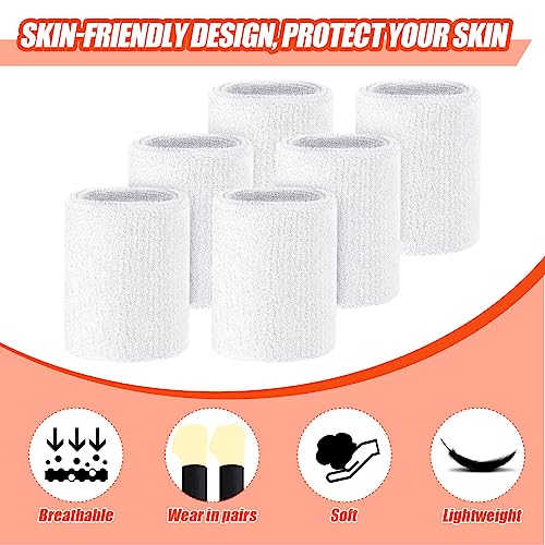 Wettarn 6 Pcs 4 Inch Wrist Sweatbands