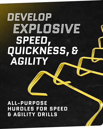 6-Pack 6-Inch Ultra Durable Agility Hurdles for Speed Training
