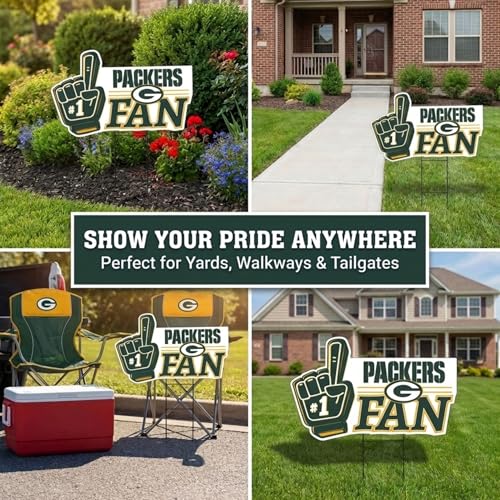 Green Bay Packers #1 Fan Yard Sign - Officially Licensed NFL Decor