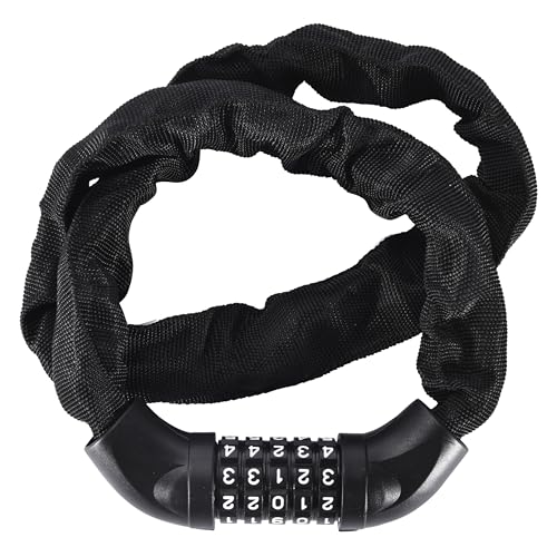 Heavy Duty Bike Lock – 5-Digit Combination Chain & Cable Lock, 35.4"