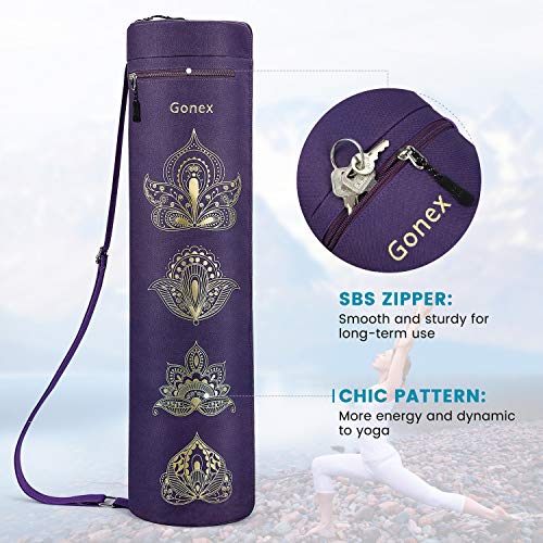 Yoga Mat Bag - Full-Zip Carrier with Wet Pocket - Purple