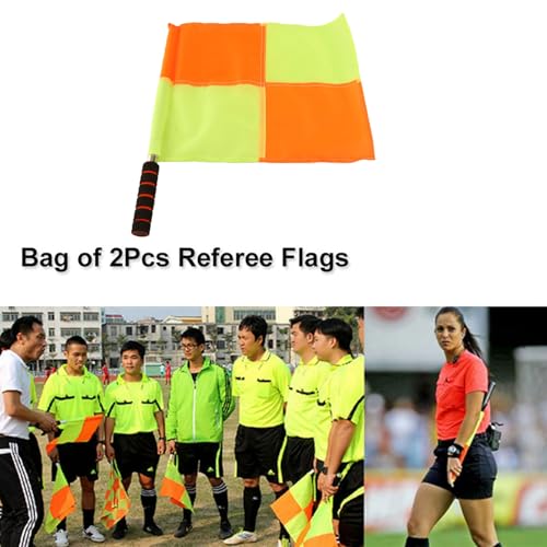Referee Linesman Flags with Storage Bag - 2 Pack