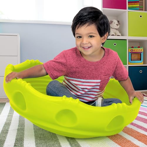 Wobble Disk and Climbing Dome for Kids - Indoor/Outdoor - 1 Pack - Lemon Yellow