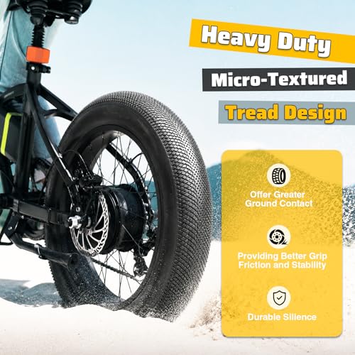 BALINGE 20 x 4 Inch Fat Tire for Electric Bikes Snow Tricycles All-Terrain Heavy Duty