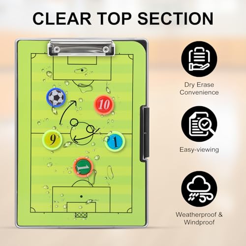 Tactical Coaching Clipboard for Soccer & Basketball - All-in-One Kit
