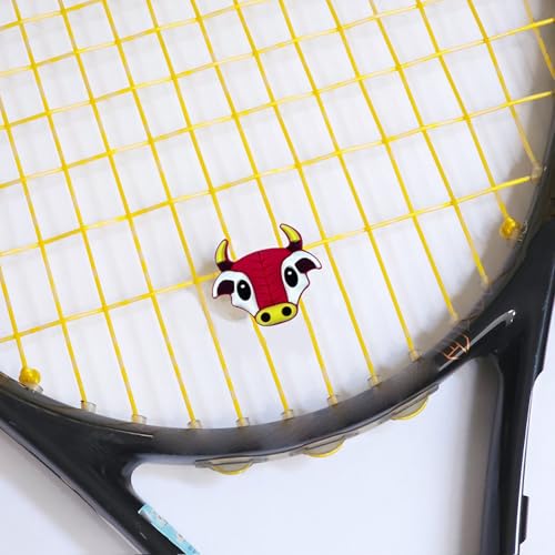 Cute Tennis Racket Vibration Dampeners - 8 Pack Soft Silicone Shock Absorbers