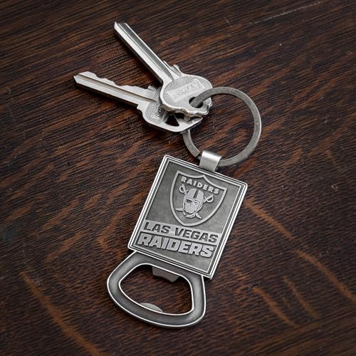 NFL Pewter Bottle Opener Keychain - Las Vegas Raiders