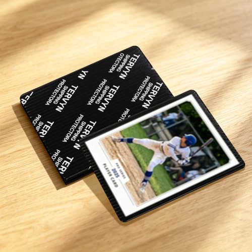 Trading Card Shipping Protectors - 120 Pack, 3.5 x 4.5 Inch, Black Opaque PVC