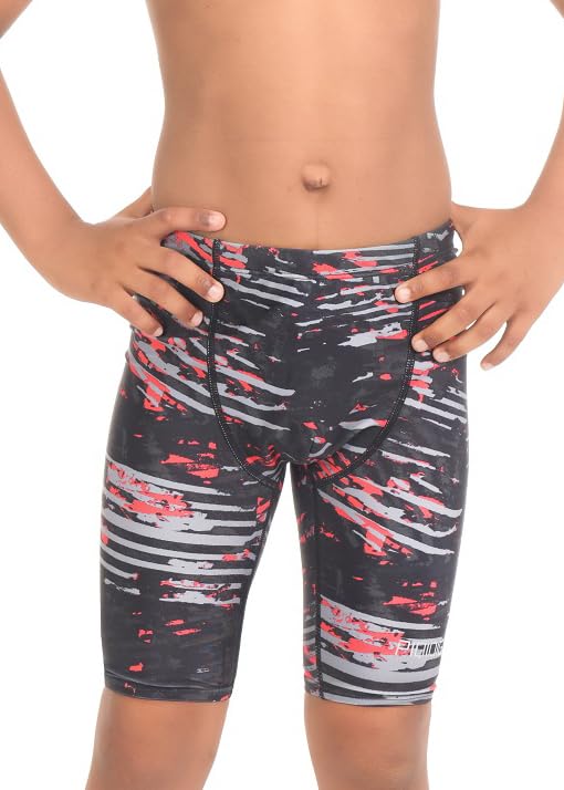 Boys Swim Jammers - Solid Quick Dry Athletic Shorts - UPF 50+ Sun Protection - Small