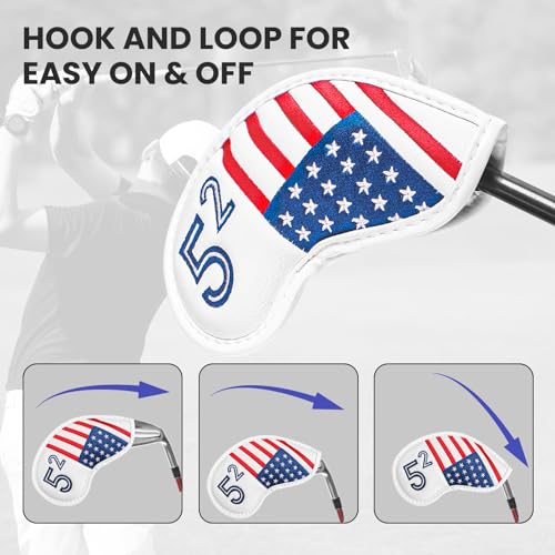 Wedge Golf Iron Head Covers - USA Flag 52° - 1 Pack