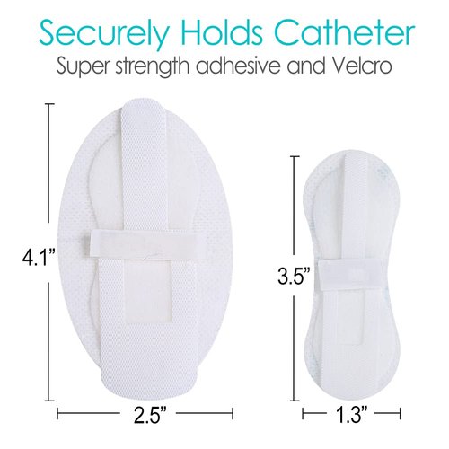 Low Profile Feeding Tube Holder Peg G-Tube Stabilizer Picc Line Peritoneal Dialysis Accessories Catheter Stabilization Device Bandages for Stomach Kids Baby (Pack of 10)