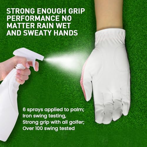 Womens Golf Glove - Left Hand, Pink, Small - All-Weather Grip
