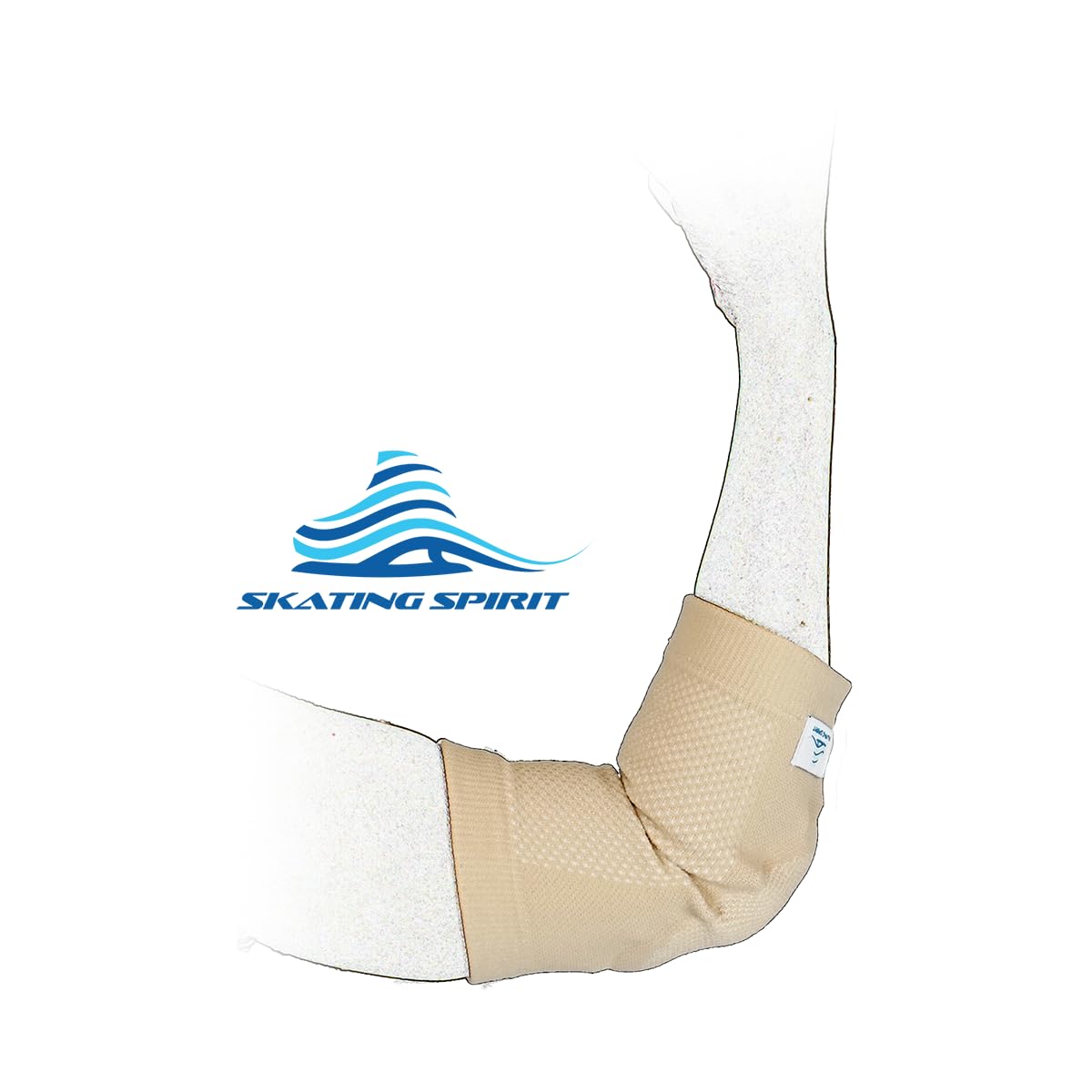 SKATINGSPIRIT Gel Elbow Pads (1 Pair) - Cushion and Protect Elbow Joint for Dancing Figure Skating Gymnastic, Youth and Adult (Beige, Medium)
