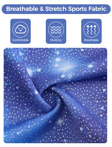 Sparkly Girls Gymnastics Leotard - Sleeveless, Hollow Back, 6-7 Years / Blue