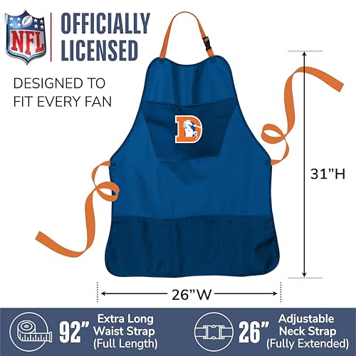 NFL Denver Broncos Vintage Cooking Apron with Pockets