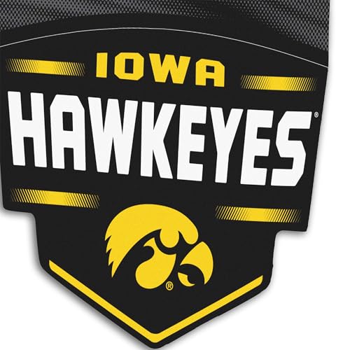 University of Iowa Hawkeyes Badge Vinyl Decal - Black